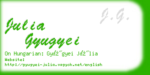 julia gyugyei business card